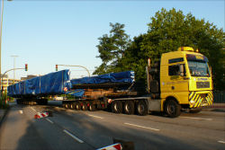 130 t Hochbahnbr�cke f�r die Sengelmannstra�e in HH Alsterdorf, August 2008.