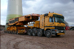 Franz Bracht KG, Transport CC 2800-1 im Windpark Hamburg Altenwerder, M�rz 2009